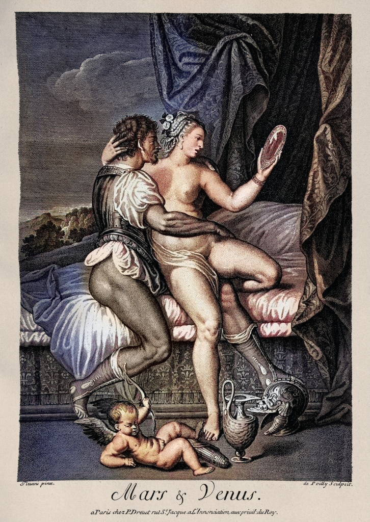 God Mars, Goddess Venus and love, Cupid, Mythology, Art